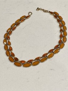 Vintage Monet Faux Amber Necklace